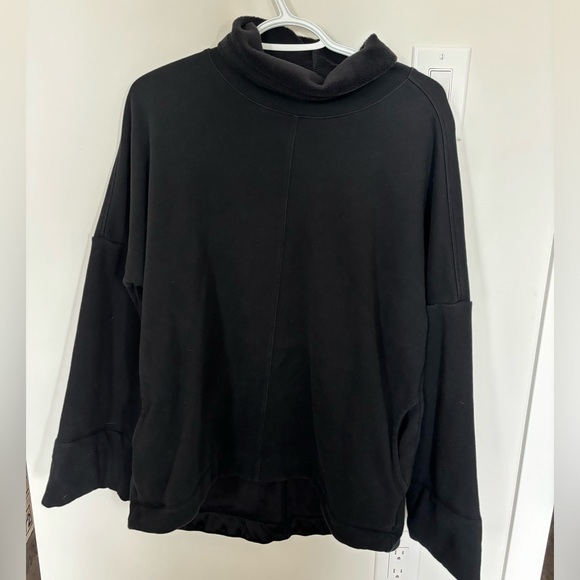 Athleta Black Twist Neck Sweatshirt - Picture 1 of 5